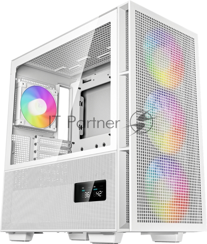 Корпус компьютерный DeepCool CH560 Digital WH White (R-CH560-WHAPE4D-G-1) (ATX, без БП, 2хUSB, с окном)