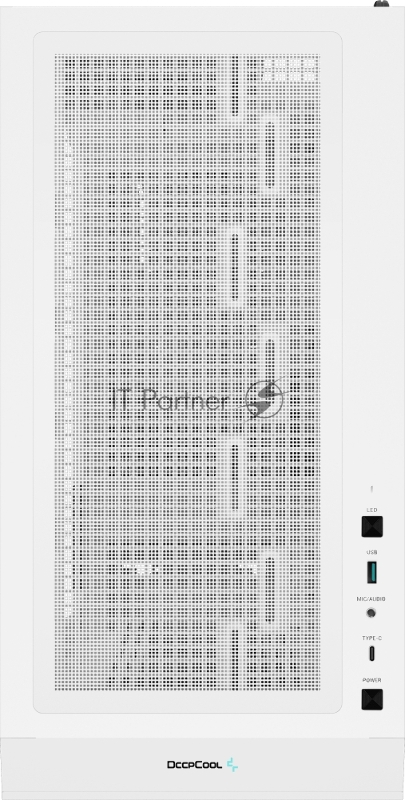 Корпус компьютерный DeepCool CH560 Digital WH White (R-CH560-WHAPE4D-G-1) (ATX, без БП, 2хUSB, с окном)