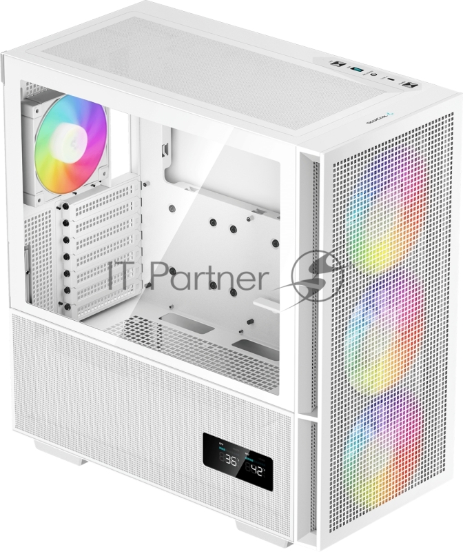 Корпус компьютерный DeepCool CH560 Digital WH White (R-CH560-WHAPE4D-G-1) (ATX, без БП, 2хUSB, с окном)