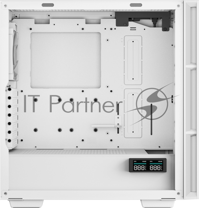 Корпус компьютерный DeepCool CH560 Digital WH White (R-CH560-WHAPE4D-G-1) (ATX, без БП, 2хUSB, с окном)