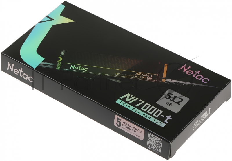 Накопитель SSD Netac PCI-E 4.0 x4 512Gb NT01NV7000t-512-E4X NV7000-t M.2 2280