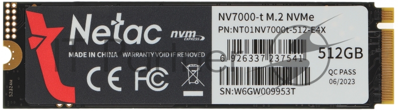 Накопитель SSD Netac PCI-E 4.0 x4 512Gb NT01NV7000t-512-E4X NV7000-t M.2 2280