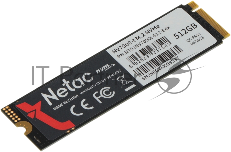 Накопитель SSD Netac PCI-E 4.0 x4 512Gb NT01NV7000t-512-E4X NV7000-t M.2 2280