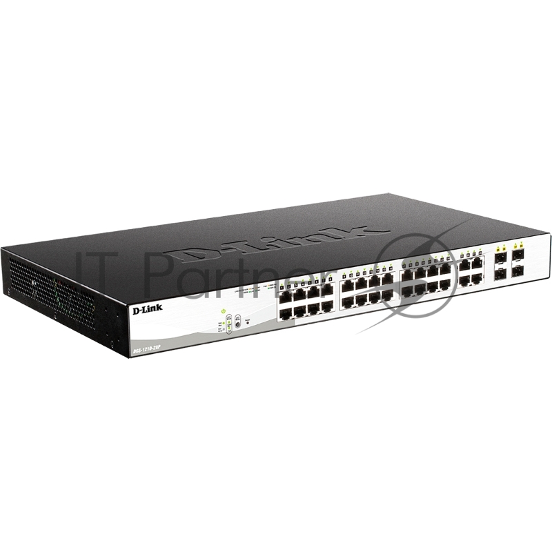Коммутатор DGS-1210-28P/F5A Настраиваемый L2 PoE-коммутатор, 24x1000Base-T, 4хCombo 1000Base-T/SFP