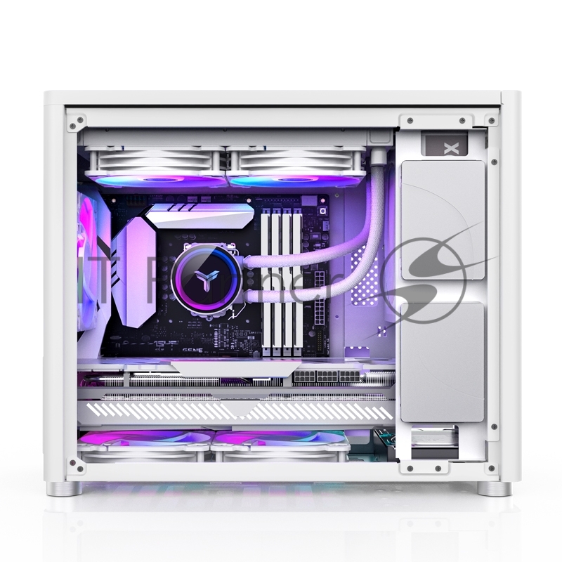 Корпус компьютерный mATX JONSBO D30 Silver TG, mATX case, 1xU3.0+1xType-C, Combo Audio, 1.5mm aluminium +metal