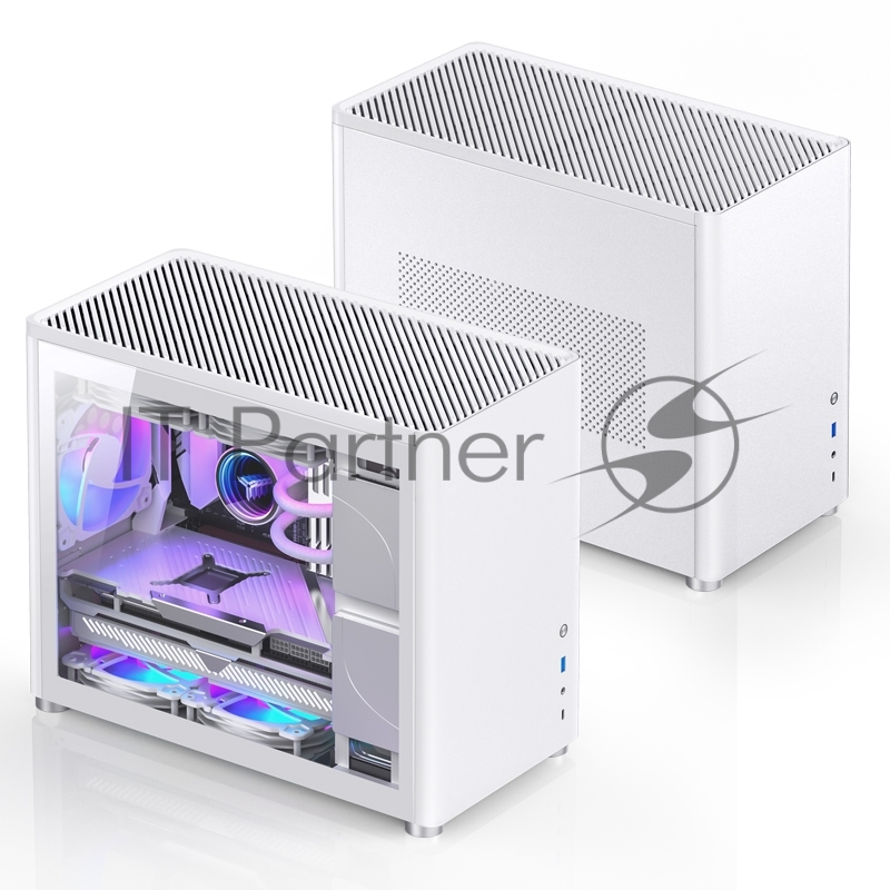 Корпус компьютерный mATX JONSBO D30 Silver TG, mATX case, 1xU3.0+1xType-C, Combo Audio, 1.5mm aluminium +metal