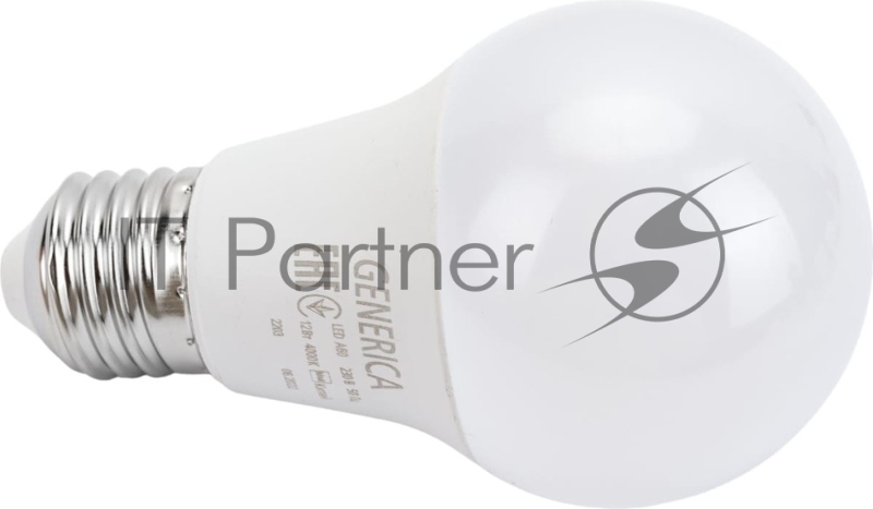 Лампа светодиодная A60 груша 12Вт 230В 4000К E27 GENERICA