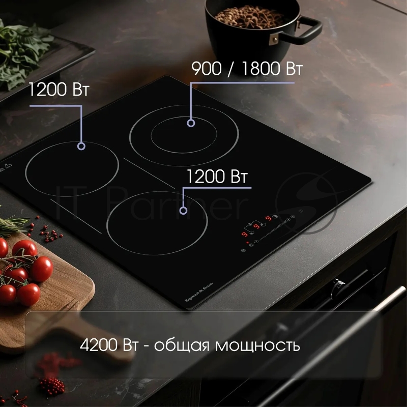 Варочная панель Zigmund & Shtain CN 42.4 B черный