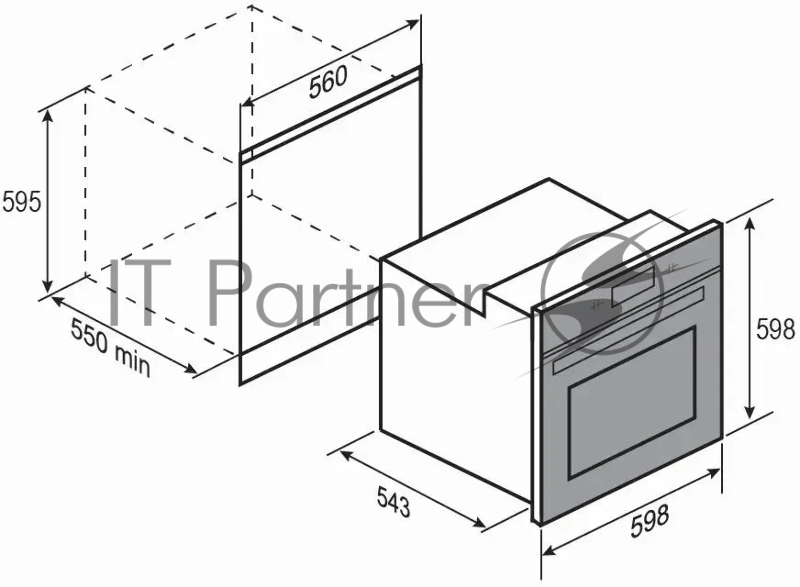Духовой электрический шкаф Zigmund & Shtain E 155 B черный