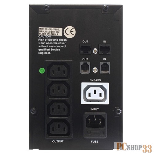 ИБП CROWN ИБП CMU-SP800IEC USB {(1x12V.9AH) 8*IEC С13 + 1*IEC С13 bybass, порт USB, LCD-экран}