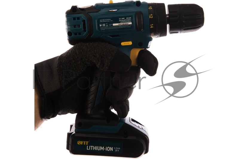 Дрель-Шуруповерт акк. 18.0 В, 0-400/1450 об/мин, 29.0 Нм, 2 (Li-Ion) 1.3 Ач, 1.5 ч., рез. накл., кейс