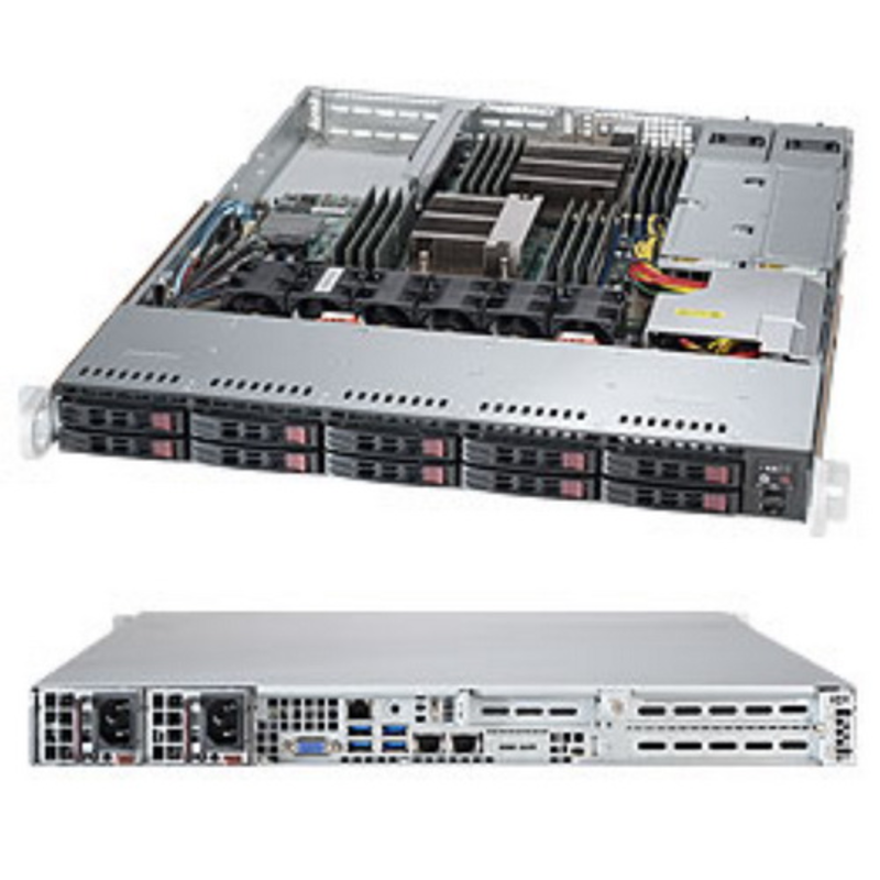 Платформа 1U 19 RM Supermicro SuperServer SYS-1028R-WTR (2xSocket2011-v3, iC612, 16xDDR4, 10xHS 2.5 SATA III, RAID, 2xPCI-E x16, VGA, 2x1Гбит LAN, IPMI, USB3.0, 700Вт red.)