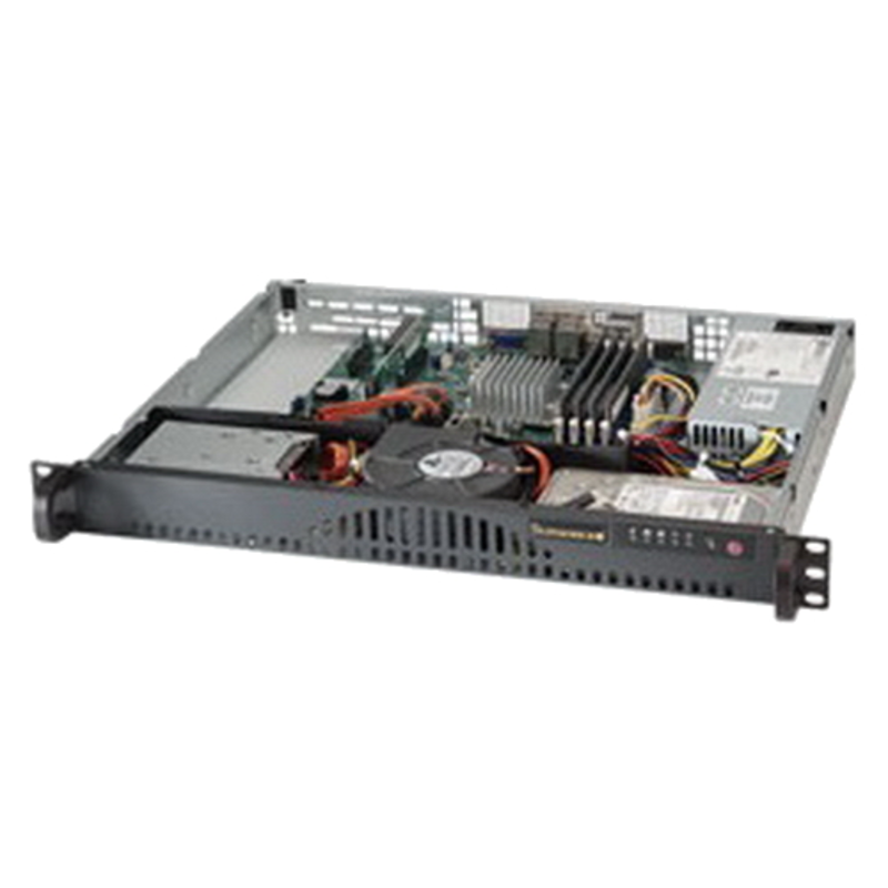 Платформа 1U 19 RM Supermicro SuperServer SYS-5018A-MLTN4 (Atom C2550-2.40ГГц, 4xDDR3, SATA III, SATA II, PCI-E 2.0, VGA, 4x1Гбит LAN, IPMI, USB2.0, 200Вт)