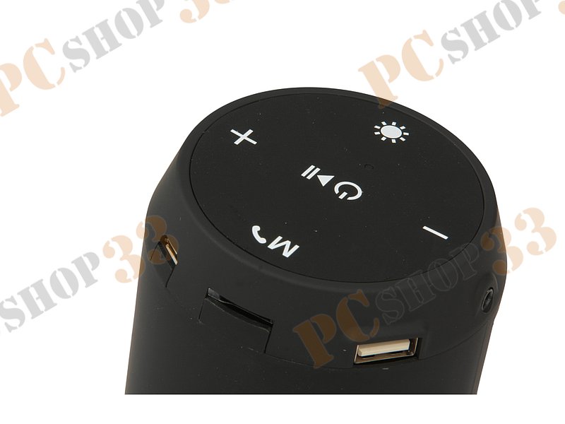 Акустическая система стерео Ginzzu GM-898B, 2x3Вт, портативная, с MP3 плеером, с FM радио, черный (Bluetooth)