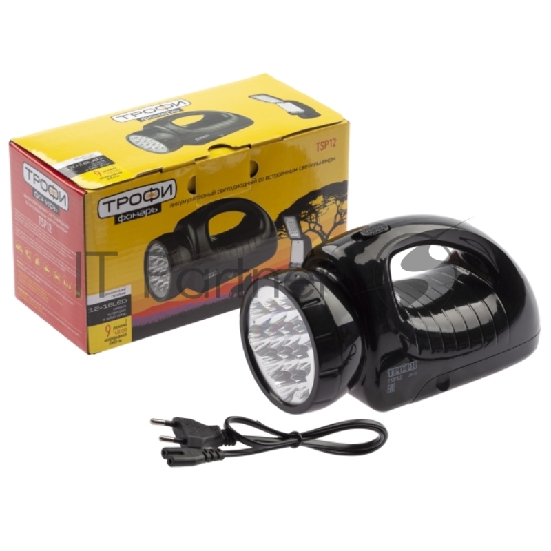 Фонарик кемпинговый походный ударопрочный, 150 LED, 2 режима, встроенный светильник TSP12 Трофи