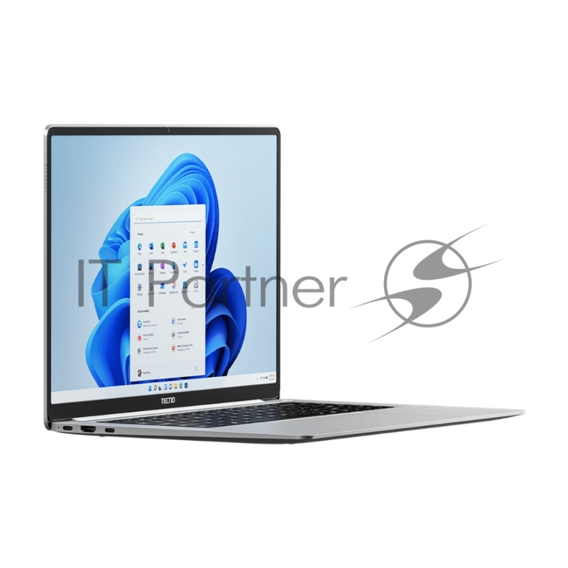 Ноутбук Tecno MEGABOOK-S1 i7 16+1T Grey Win11, 12Gen, S15AM, 15.6 FHD (1920x1080) /Intel Core i7/4х4,5Гц/10 нм/16Gb + 1T/Wifi 6/ 1,37 kg/Fingerprint Power button/Bluetooth/ WIn 11 Home/