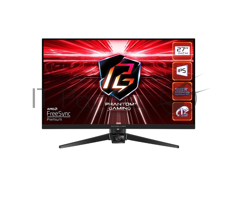 Монитор 27 ASRock Phantom Gaming PG27FF1A Black (IPS, 1920x1080, HDMI+HDMI+DP, 1 ms, 178°/178°, 250 cd/m, 1100:1, 165Hz, HDR10, MM)