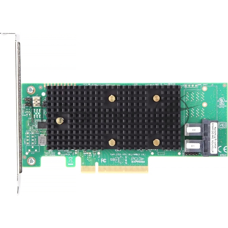 Контроллер MegaRAID 9440-8i SGL (05-50008-02), PCIe 3.1 x8 LP, SAS/SATA/NVMe, RAID 0,1,5,6,10,50,60, 8port(2 * int SFF8643), 3408 IOC