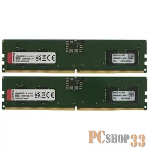 Модуль памяти 16GB Kingston DDR5 4800 DIMM KVR48U40BS6K2-16 Non-ECC , CL40 , 1.1V, (Kit of 2) 1RX16 288-pin 16Gbit, RTL