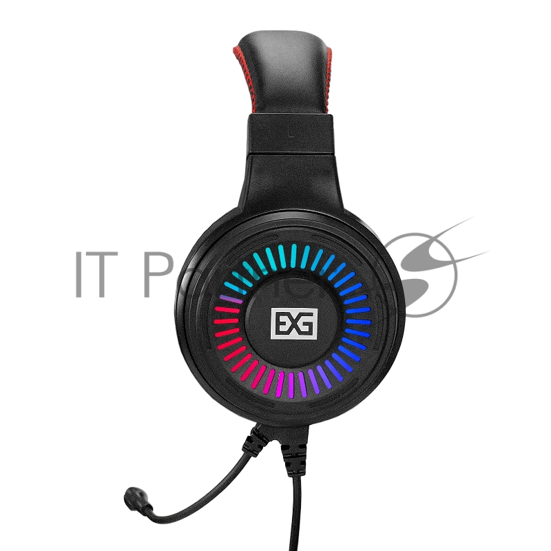 Полноразмерные игровые наушники с микрофоном (гарнитура) ExeGate Gaming HS-520G (USB, 2x3.5мм, динамик 40мм, 20-20000Гц, длина кабеля 2.5м, регулировка громкости, RGB подсветка)