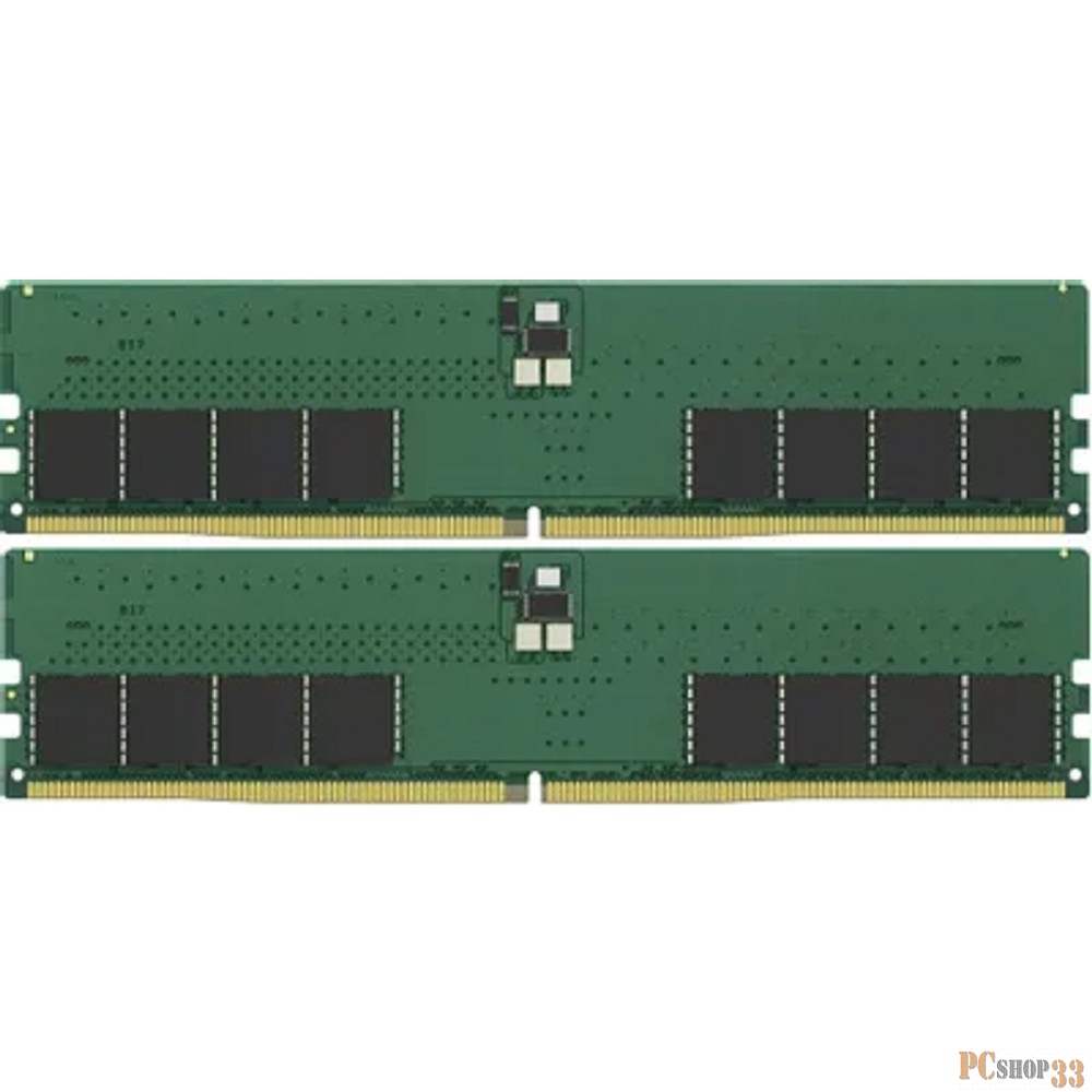 Модуль памяти 64GB Kingston DDR5 5200 DIMM KVR52U42BD8K2-64 Non-ECC , CL42, 1.1V, (Kit of 2) 2RX8 288-pin 16Gbit, RTL