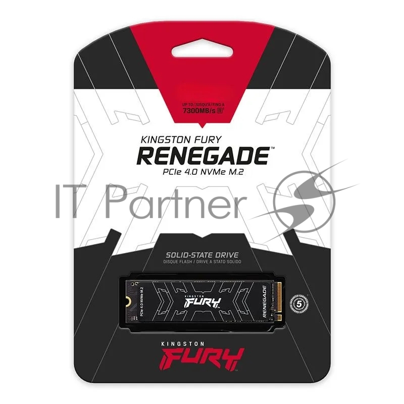 Накопитель M.2 2280 4TBGB Kingston FURY Renegade Client SSD SFYRS/4000G PCIe 4.0 NVMe, 7300/7000, IOPS 1000/1000K, MTBF 1.8M, 3D TLC, 4000TBW, 0.55DWPD, with Heat Spreader (5 лет), RTL