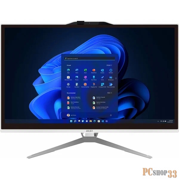 Моноблок MSI Pro AP222T 13M-086RU 21.5 Full HD Touch PG G7400 (3.7) 4Gb SSD128Gb UHDG 710 CR Windows 11 Professional 2xGbitEth WiFi BT 120W клавиатура мышь Cam белый 1920x1080