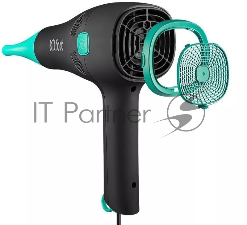 Фен Kitfort КТ-3222 2000Вт черный/бирюзовый