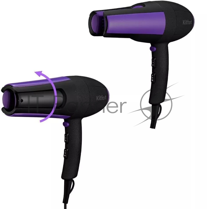 Фен Kitfort КТ-3232-1 2000Вт черный/фиолетовый