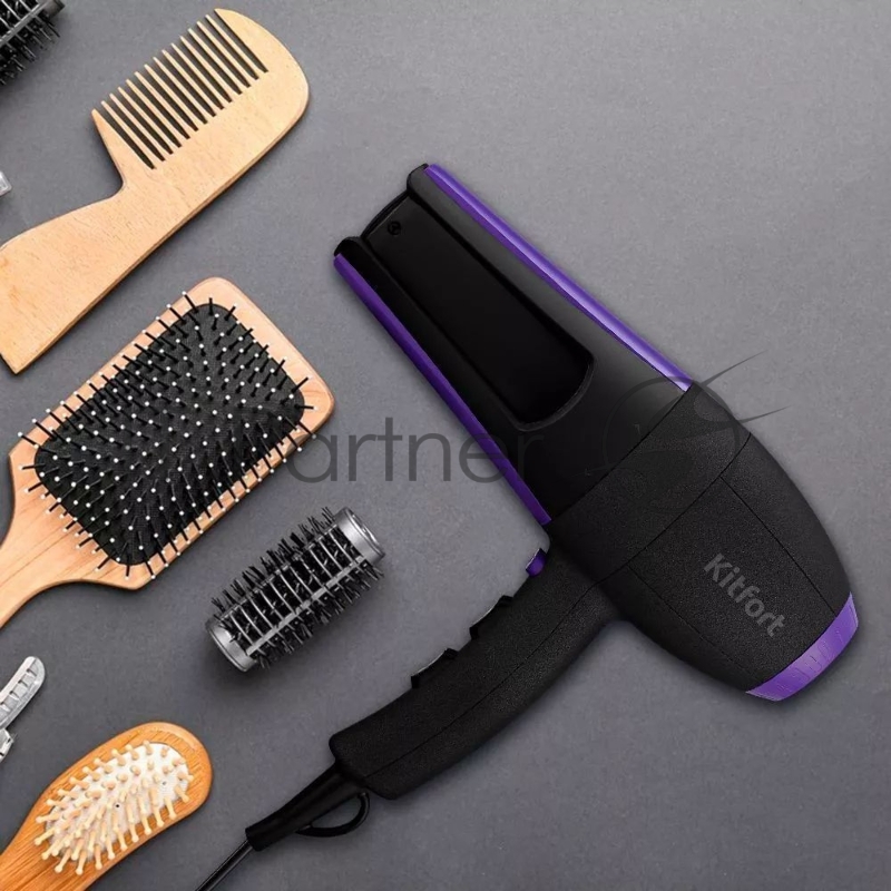 Фен Kitfort КТ-3232-1 2000Вт черный/фиолетовый