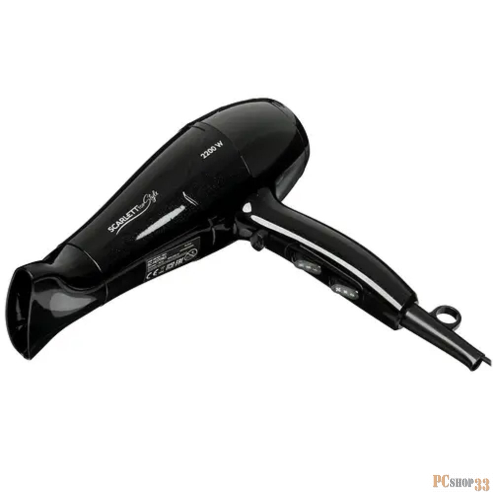 Фен Scarlett SC-HD70I63 (черный блеск)