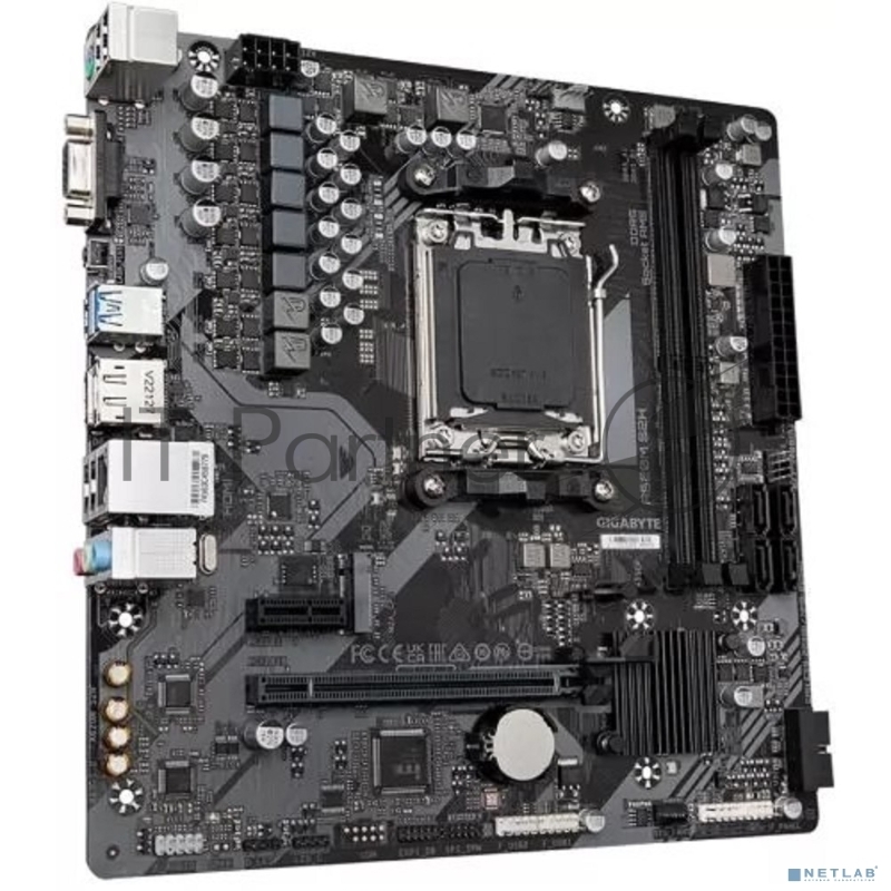 Материнская плата Gigabyte A620M S2H, Socket AM5, AMD A620, 2xDDR5-5200, D-SUB+HDMI+DP, 1xPCI-Ex16, 1xPCI-Ex1, 4xSATA3(RAID 0/1/10), 1xM.2, 8 Ch Audio, GLan, (4+4)xUSB2.0, (2+2)xUSB3.2, 1xPS/2, mATX, RTL