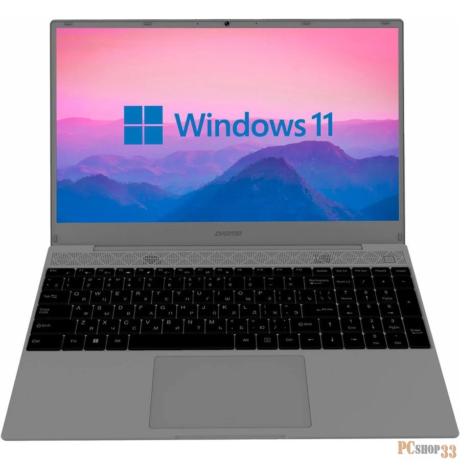 Ноутбук 15.6 IPS FHD DIGMA EVE 15 C423 grey (Pen N5030/8Gb/256Gb SSD/VGA int/W11pro) (DN15N5-8CXW04)