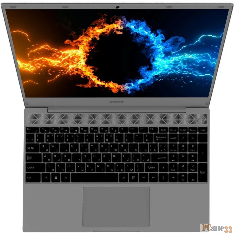 Ноутбук 15.6 IPS FHD DIGMA EVE 15 C423 grey (Pen N5030/8Gb/256Gb SSD/VGA int/W11pro) (DN15N5-8CXW04)