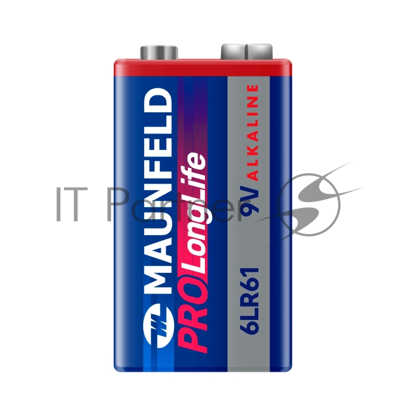 Батарейки MAUNFELD PRO Long Life Alkaline 9V(6LR61) MB9-BL1, блистер 1 шт.