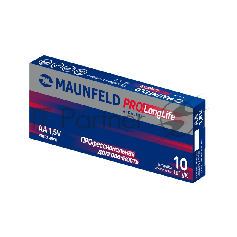 Батарейки MAUNFELD PRO Long Life Alkaline AA (LR6) MBLR6-PB10, упаковка 10 шт.