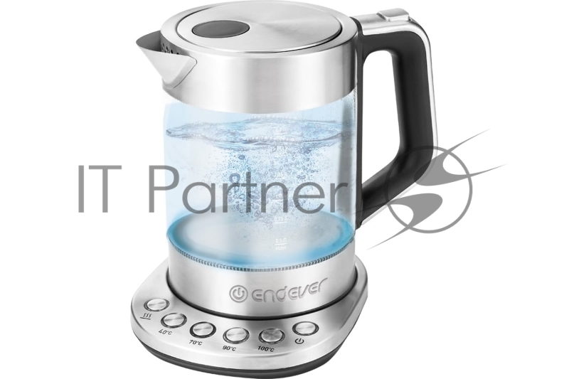 Чайник электрический Endever Skyline KR-366G 1,7л, стекло, серебристый