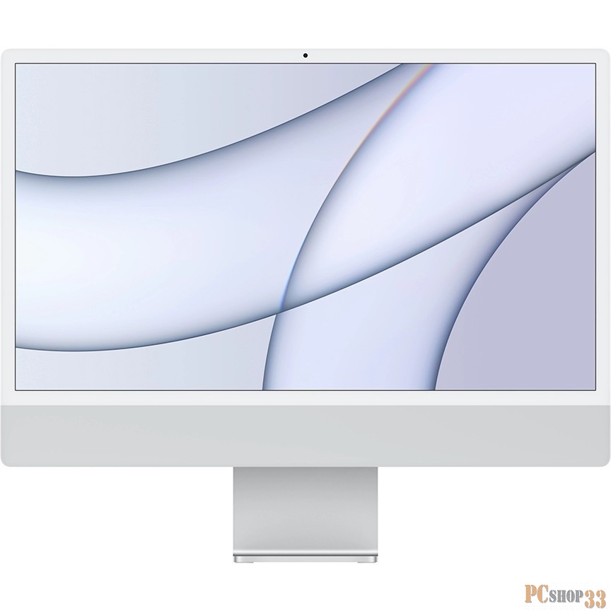 Моноблок Apple iMac A2438 24 4.5K M1 8 core (3.2) 8Gb SSD256Gb 7 core GPU macOS WiFi BT клавиатура мышь Cam серебристый 4480x2520