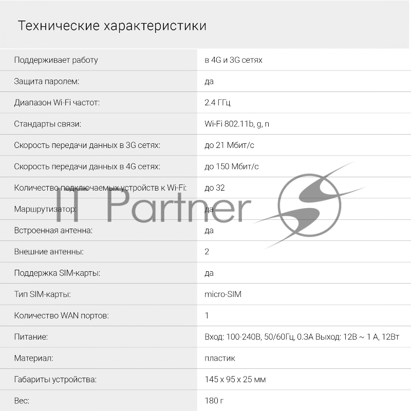 Интернет-центр Digma HOME (D4GHMAWH) N300 10/100BASE-TX/4G(3G) cat.4 белый