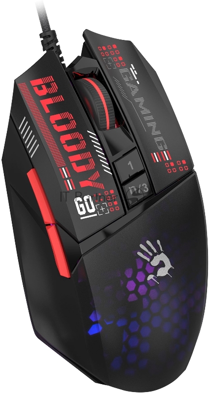 Мышь A4Tech Bloody W60 Max Mini черный оптическая (12000dpi) USB (9but)