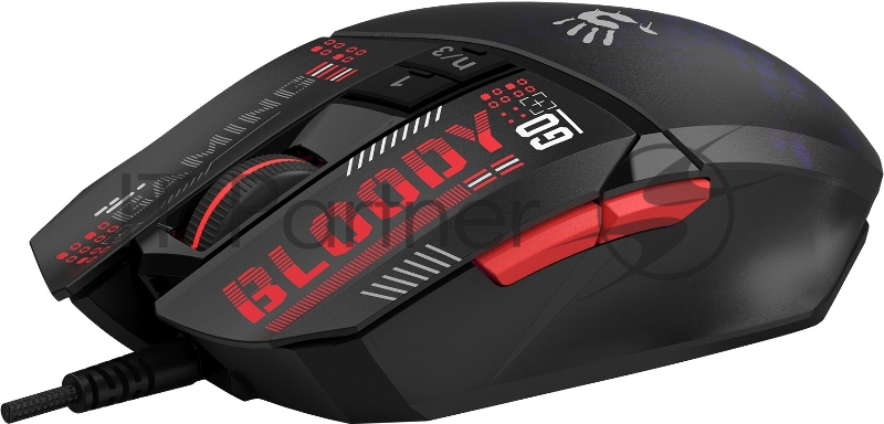 Мышь A4Tech Bloody W60 Max Mini черный оптическая (12000dpi) USB (9but)