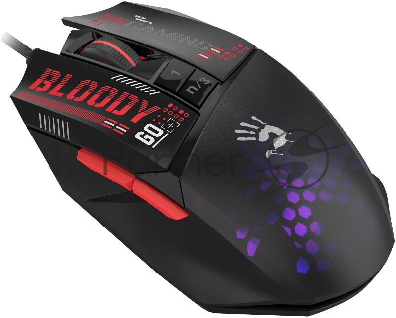 Мышь A4Tech Bloody W60 Max Mini черный оптическая (12000dpi) USB (9but)