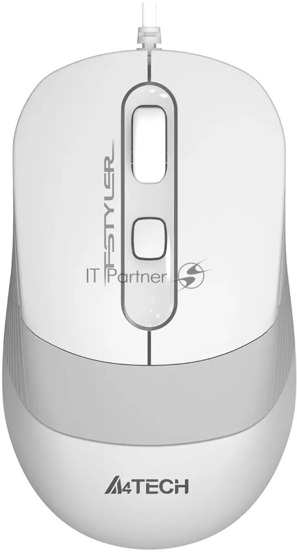 Мышь A4Tech Fstyler FM10S белый/серый оптическая (1600dpi) silent USB (4but)