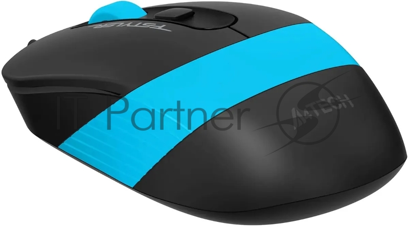 Мышь A4Tech Fstyler FM10S черный/голубой оптическая (1600dpi) silent USB (4but)