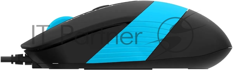 Мышь A4Tech Fstyler FM10S черный/голубой оптическая (1600dpi) silent USB (4but)