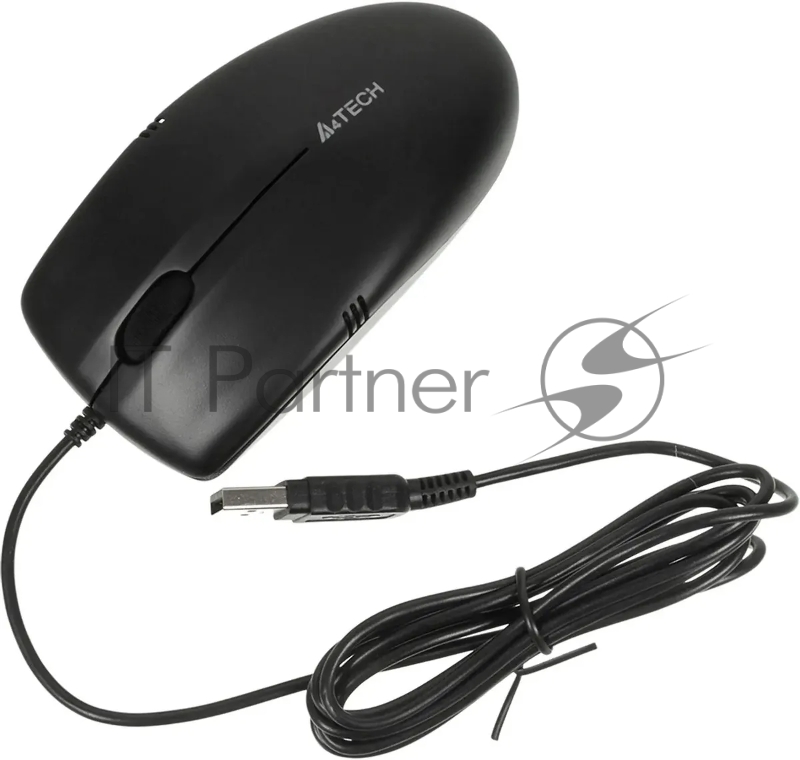 Мышь A4Tech OP-530NUS черный оптическая (1200dpi) silent USB (3but)