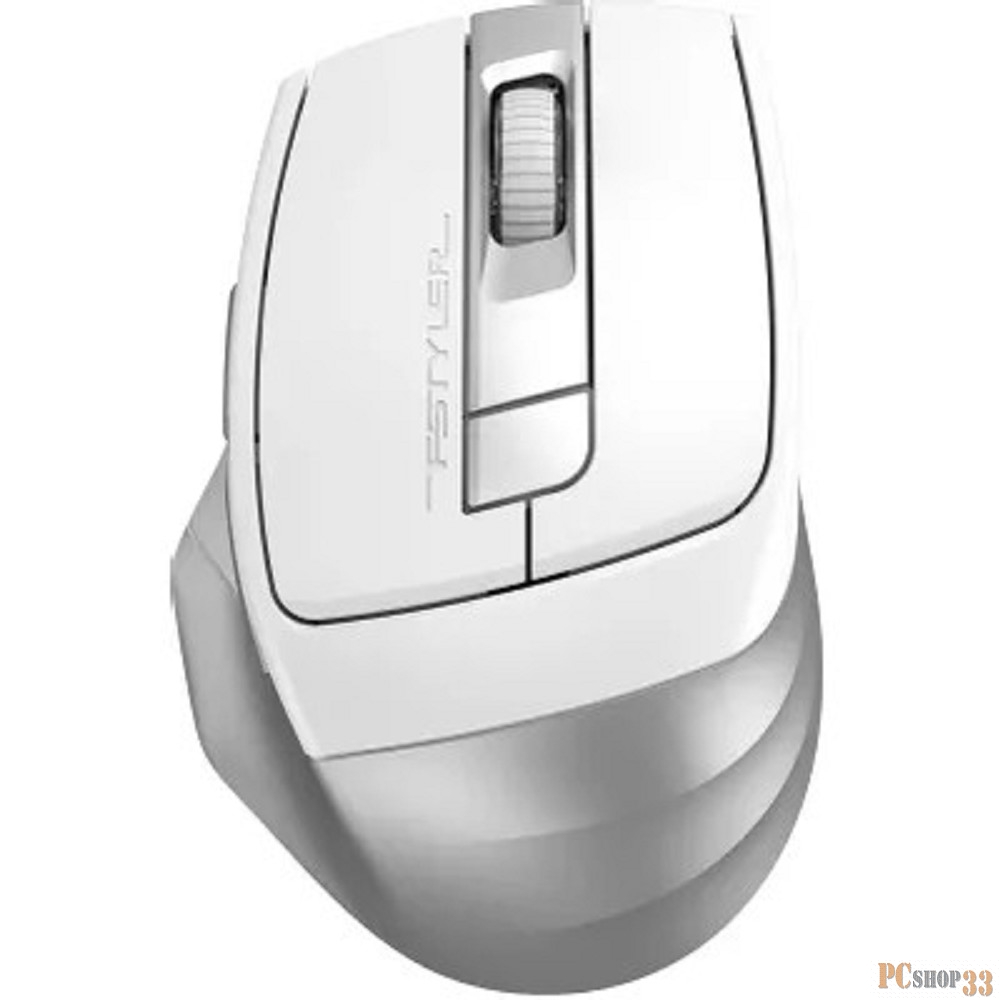 Мышь A4Tech Fstyler FB35CS белый/серый оптическая (2000dpi) silent беспроводная BT/Radio USB (5but)