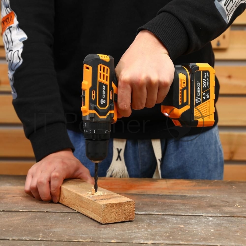 Дрель-шуруповерт Deko DKCD20 IMPACT аккум. патрон:быстрозажимной (кейс в комплекте) (063-4420)