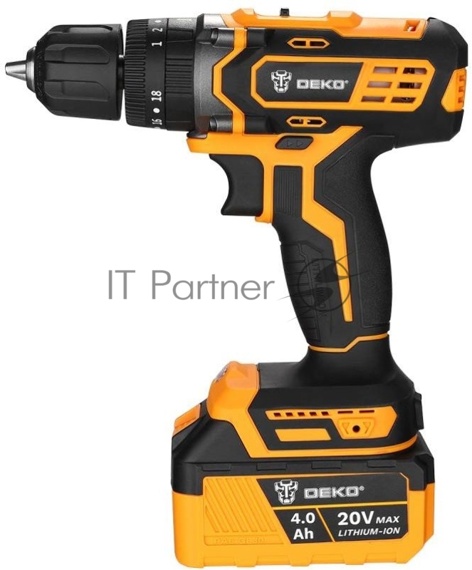 Дрель-шуруповерт Deko DKCD20 IMPACT аккум. патрон:быстрозажимной (кейс в комплекте) (063-4420)