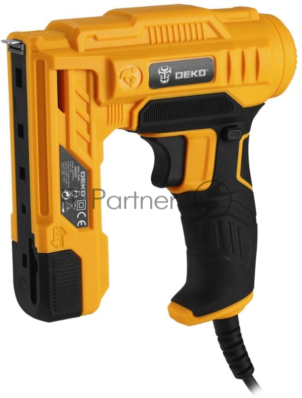 Степлер электрический Deko DKES02 скобы тип 53: 6-10 мм гвозди тип 47: 14мм